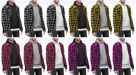 Open Shirt Hoodie P At Darte77 The Sims 4 Catalog