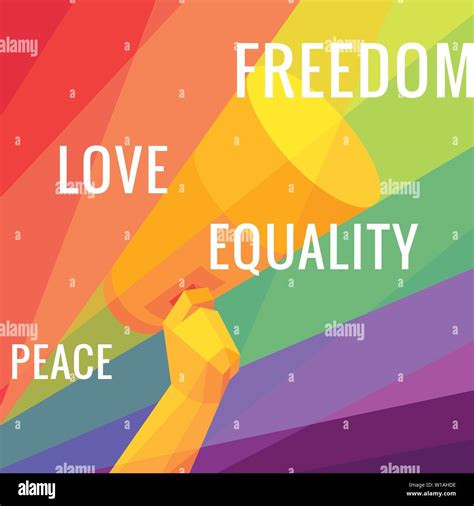 Support Lgbt Pride Rainbow Abstract Hand Colorful Shapes Freedom Equality Love Vector