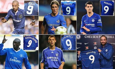 Every Player To Have Donned Chelseas No 9 In Premier League History Daily Mail Online