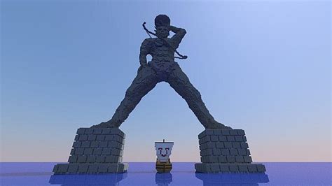 Colossus Of Rhodes Minecraft Project Minecraft Projects Minecraft