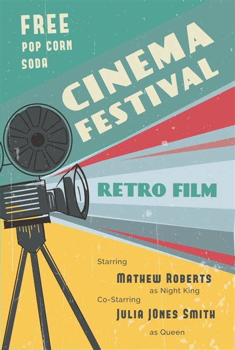 Best Retro Film Posters Gallery Collection 19 Free Templates Download
