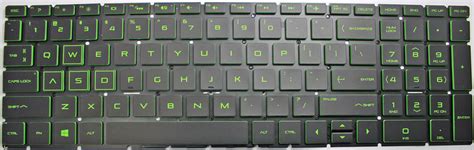 Hp Pavilion 15 Cx Green Backlit Laptop Keyboard Keys