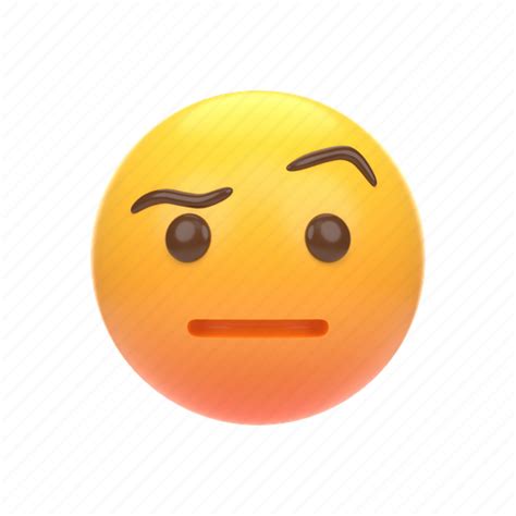 Emoji Emoticon Sticker Face Excuse Me Suspicious 3d Illustration