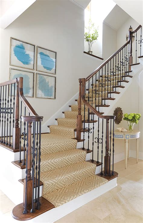 Buy stair carpet runner and get the best deals at the lowest prices on ebay! Staircase with Diamond Jute Runner and Turquoise Sea Fan ...