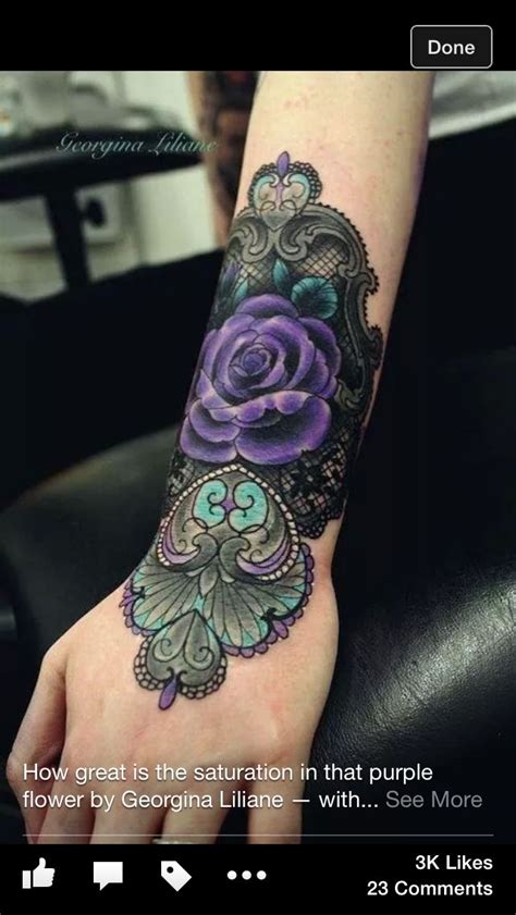 Purple Rose Tattoo Fake Tattoo Tatoo Henna Tattoo Motive I Tattoo