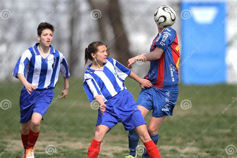 Girls Playing Soccer Editorial Stock Photo Image Of Ground 40929308