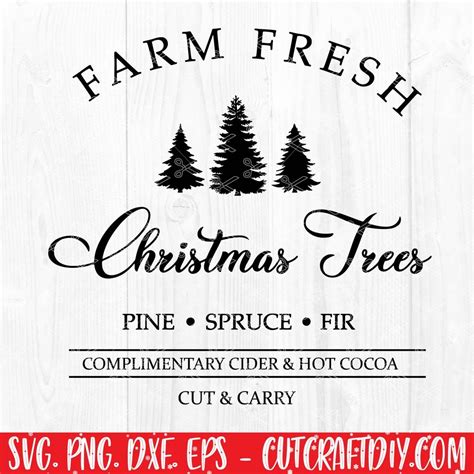 Farm Fresh Christmas Trees Svg Png Christmas Svg Farm Fresh Svg