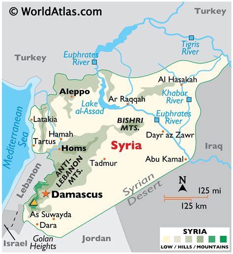 Syria Large Color Map