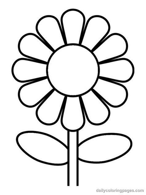 These pictures are easy to draw and coloring for. Coloring Pages Worksheets: Simple Flower Coloring Pages ...