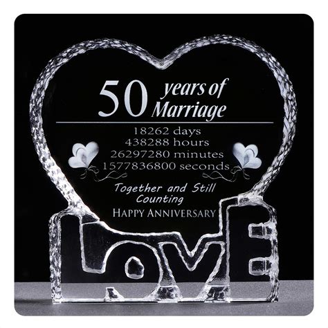 Buy 50th Golden Wedding Anniversary Gifts For Her 50 Year Marriage