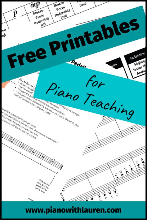 Free Printables Piano Teaching Piano With Lauren