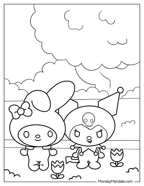 My Melody And Kuromi Coloring Pages