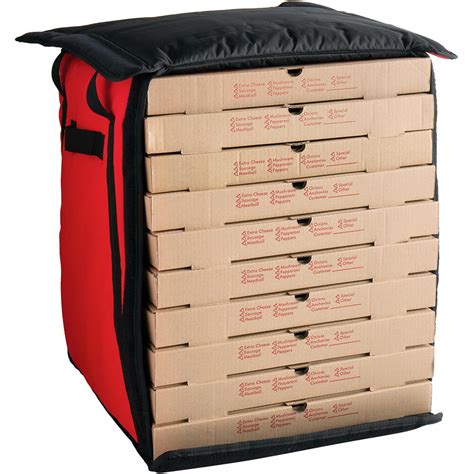 Cambro Red Nylon Insulated Premium Pizza Bag Food Delivery Bag Holds