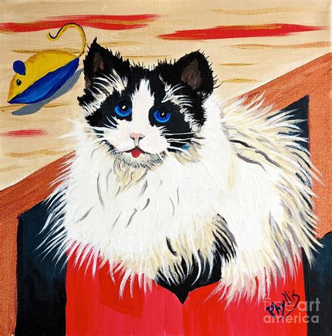 Cat And Mouse Painting By Phyllis Kaltenbach