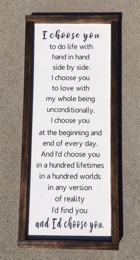 i d choose you sign wedding t anniversary t valentines day t rustic wood sign