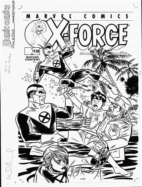 Allred Mike X Force Cover Marvel Poster In Stephen Donnelly S Comic Book Art Team