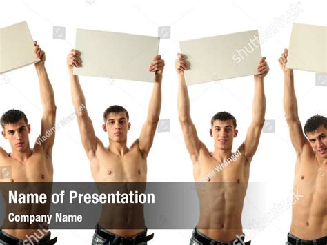 Man Muscular Shirtless Holding Powerpoint Template Man Muscular The Best Porn Website