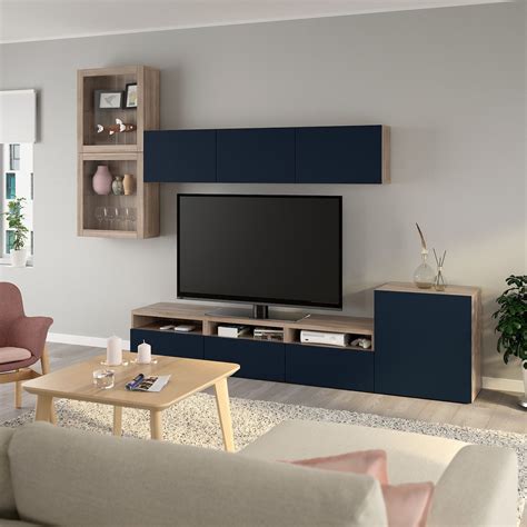 Attach the suspension rail to a wall stud to mount bestå frames on a wall. IKEA - BESTÅ TV storage combination/glass doors walnut ...