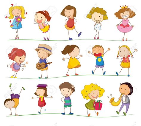 Illustration Of Simple Kids Playing Royalty Free Cliparts Vectors And