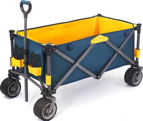 Uidyggd Folding Wagon Cart Roomy Interior Large Carrying Capacity Big