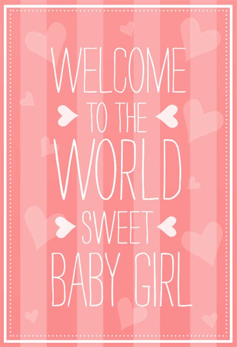 These printable baby cards also can be for congratulating someone who is having a baby, or who just had a baby. Welcome to The World - Baby Shower & New Baby Card ...