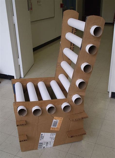 Cardboard Chairs Cardboard Tube Crafts Diy Cardboard Furniture