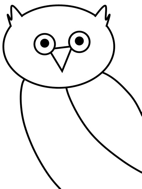 Kids Page Cartoon Owl Pictures For Kids Coloring Pages