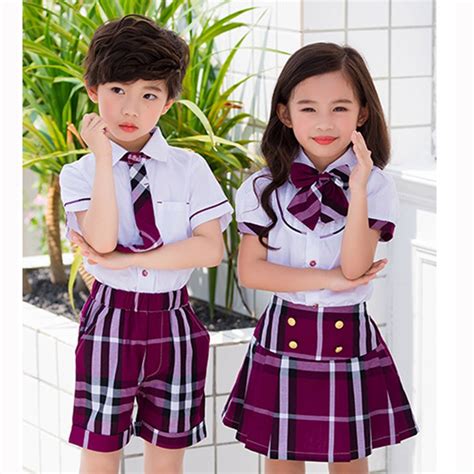 Academic Style School Uniforms Costumes Shirt Pants Skirt Suit Girls