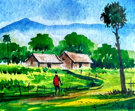 Watercolor Landscape Paintings For Beginners At Paintingvalley Com Explore Collection Of