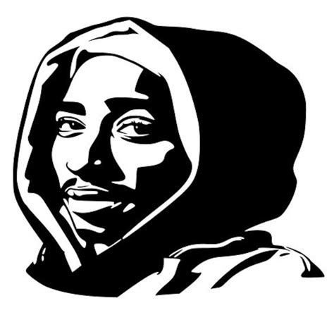 Tupac 2pac Svg  Rapper Svg Clipart Tupac Shakur Portrait Etsy Canada