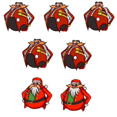 Artstation Eggman Santa Sprites Sonic Omens Community Christmas Event