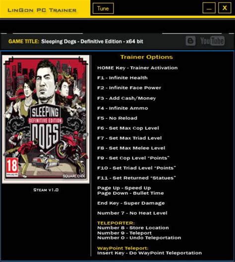 Sleeping Dogs Definitive Edition Trainer 18 V10 X64 Bit Lingon