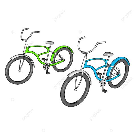 Green And Blue Bike Illustration Vector On White Background Bike