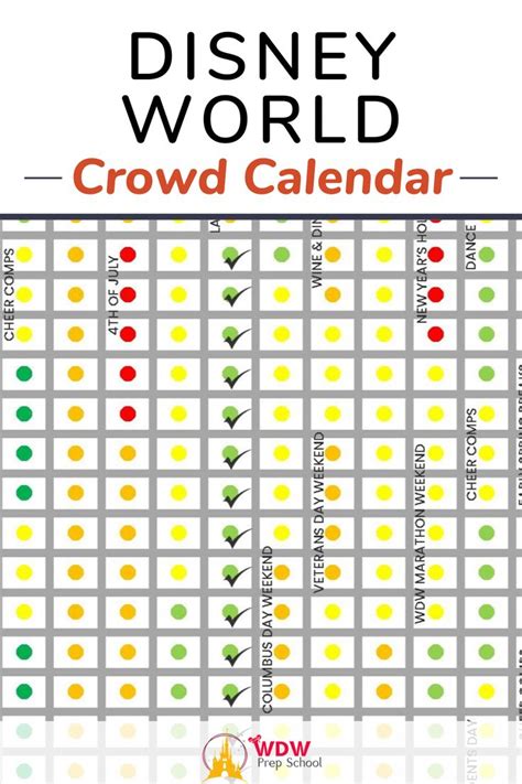 Printable Disney Crowd Calendar