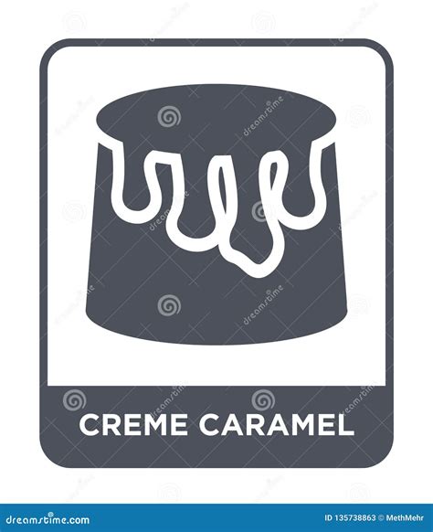Creme Caramel Icon In Trendy Design Style Creme Caramel Icon Isolated