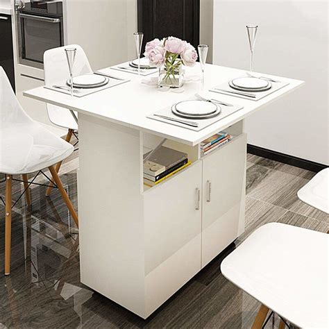 Caspian Foldable Dining Table Kitchen Table With Storage Small Kitchen