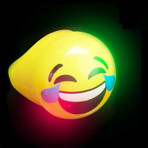 Lumistick Led Flashing Emoji Rings 1 Inch Light Up Colorful Round