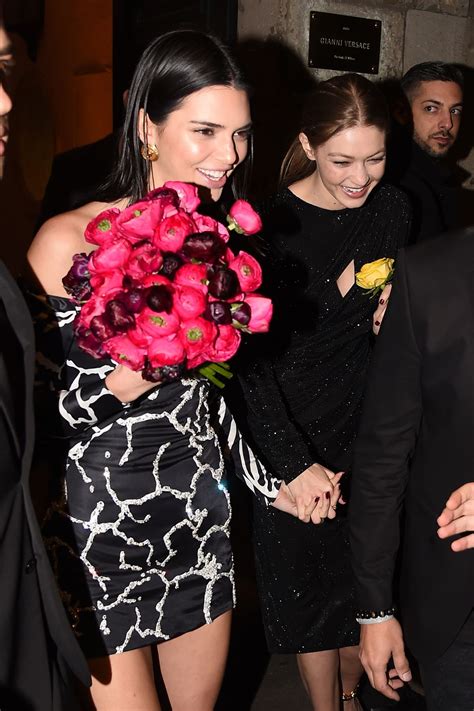 See photos of gigi hadid's tommy hilfiger show. KENDALL JENNER and GIGI and BELLA HADID at Versace Dinner ...