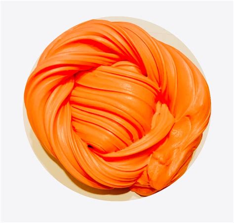 Orange Slime Fluffy Floam Slime Choose A Colour Free Extras Etsy