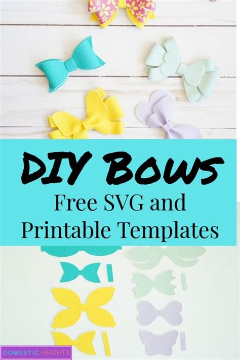 Free Hair Bow Templates For Svg Faux Leather Projects Diy Leather
