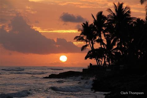 Ewa Beach Hawaii Sunset By Clark Thompson Redbubble