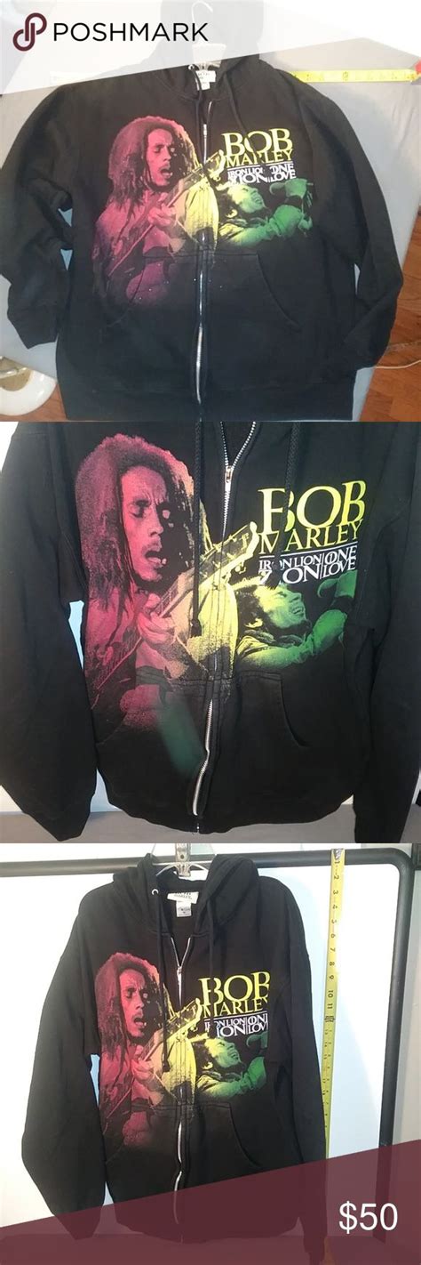 Bob Marley Brand Bob Marley Zip Up Jacket 4 Mens Knit Sweater Jackets Flannel Hoodie