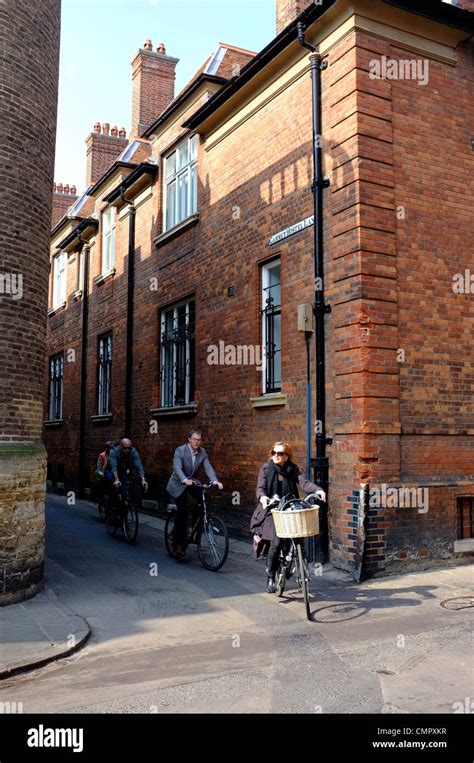 Cycling In Cambridge Stock Photo Alamy
