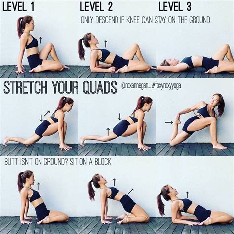 Yoga Tips For Stretching Your Quads Tight Quads Yoga Tips Yoga Tutorial