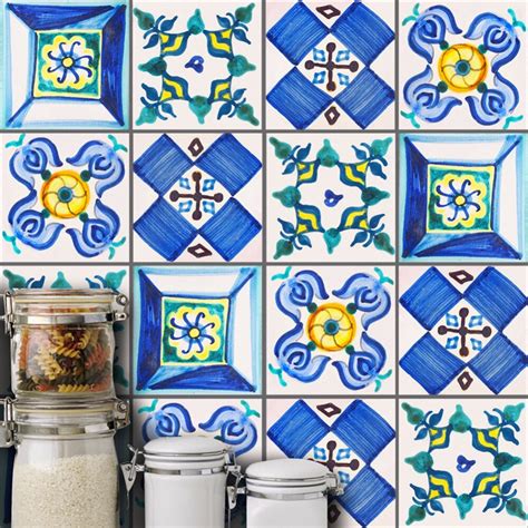 Yanqiao Valencian Traditional Tiles Sticker Backsplash Home Decor Self