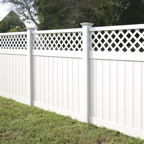 White Augusta 7 Ft H X 8 Ft W Uv Protected Vinyl Privacy Fence Panel