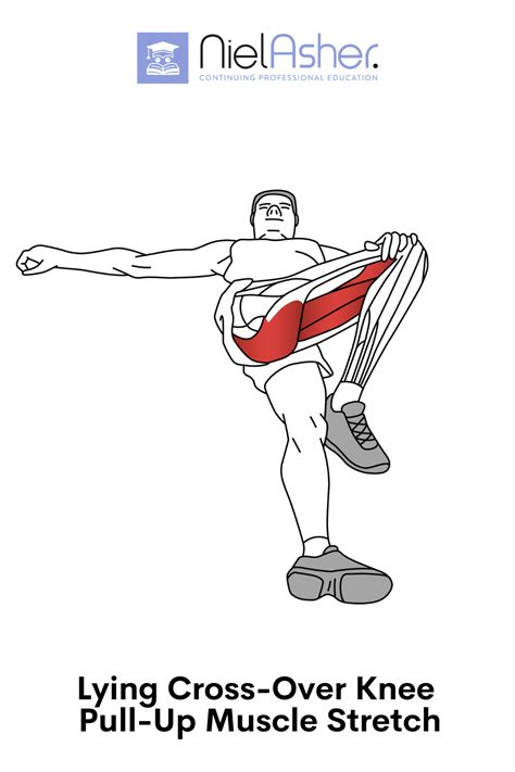 Lie On Your Back And Cross One Leg Over The Other Bring Your Foot Up