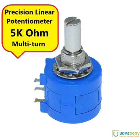 Precision Linear Potentiometer 5k Ohm Multiturn Pot