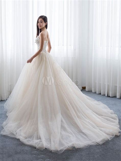 Schönste brautkleid für den schönesten tag. Prinzessin Ballkleid Brautkleider Straps Lace Tüll Royal ...