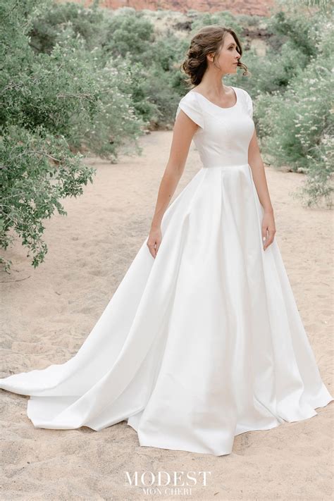 Modest Bridal By Mon Cheri Tr12033 Tulip Sleeve Wedding Dress Modest